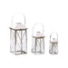 Lantern Home ESPRIT Silver Crystal Steel Chromed 20 x 20 x 48 cm (3 Pieces) - Декорация и Осветление<<<Дом