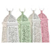 Lantern Home ESPRIT White Green Pink Metal Aluminium Shabby Chic 13 x 13 x 43 cm (4 Units) - Декорация и