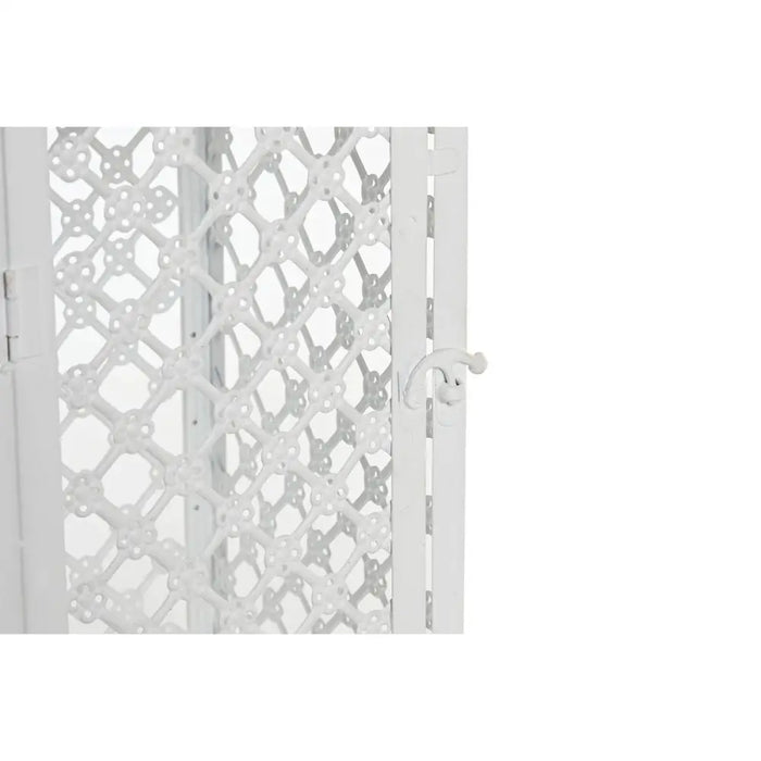 Lantern set DKD Home Decor White Metal Crystal Arab Aged finish 24 x 24 x 74 cm (3 Pieces) - Декорация и