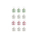 Lantern set Home ESPRIT White Green Pink Crystal Iron Shabby Chic 7 x 7 x 10 cm (3 Pieces) (4 Units) - Декорация и
