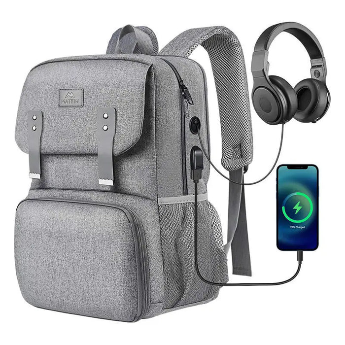 Laptop Backpack / Lunch Bag 15.6’’ Matein 1161 USB Grey - Bags cases backpacks<<<IT Accessories<<<InnproXML