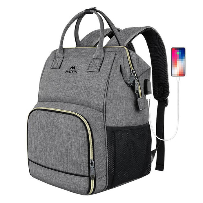 Laptop Backpack / Lunch Bag 15.6’’ Matein 1368 USB Grey - Bags cases backpacks<<<IT Accessories<<<InnproXML