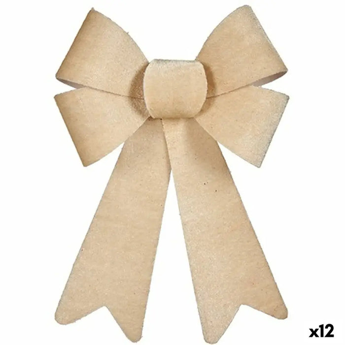 Lasso Krist+ Beige 16 x 24 x 4 cm Christmas bauble (12 Units) - Декорация и Осветление<<<Дом Градина<<<BigBuy&&&Коледни