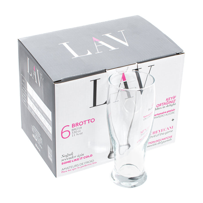 BEER GLASS 330 ML 6PCS LAV