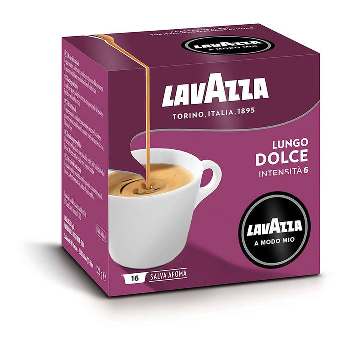 COFFEE CAPSULES 16 LAVAZZA A MODO MIO LUNGO DOLCE