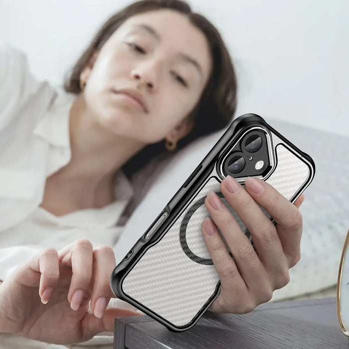 Leading Series MagSafe Silicone Case for iPhone 16 - Black - Cell phone cases and covers<<<HurtelXML