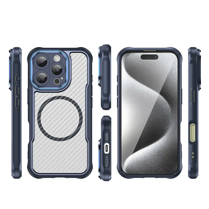 Leading Series MagSafe Silicone Case for iPhone 16 Pro Max - Blue - Cell phone cases and covers<<<HurtelXML