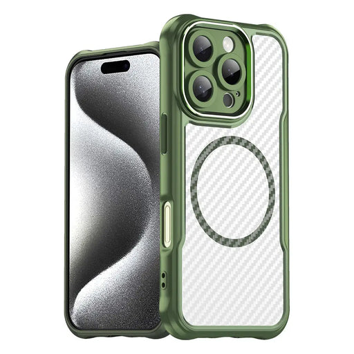Leading Series MagSafe Silicone Case for iPhone 16 Pro Max - Green - Cell phone cases and covers<<<HurtelXML