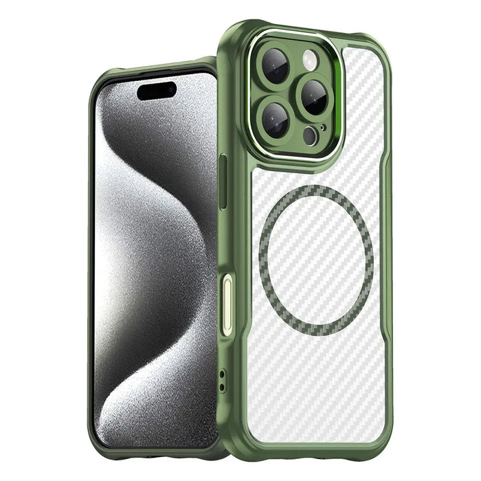 Leading Series MagSafe Silicone Case for iPhone 16 Pro Max - Green - Cell phone cases and covers<<<HurtelXML