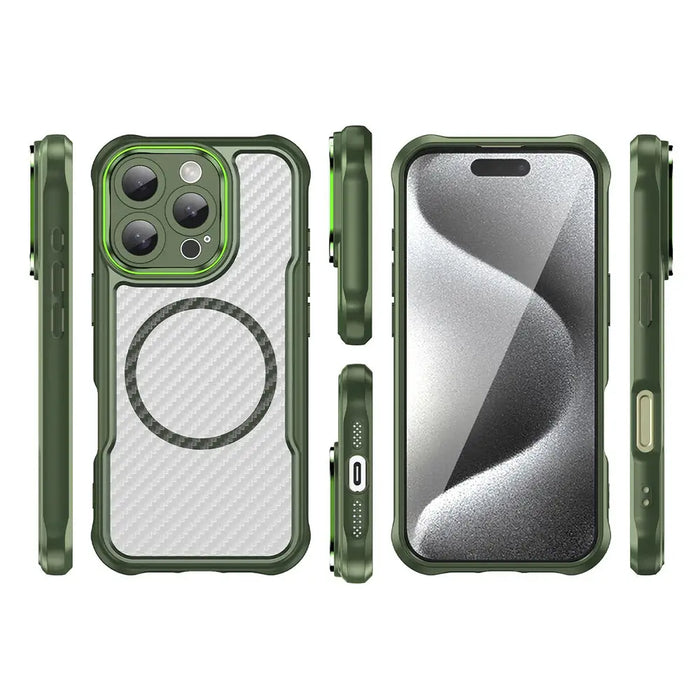 Leading Series MagSafe Silicone Case for iPhone 16 Pro Max - Green - Cell phone cases and covers<<<HurtelXML
