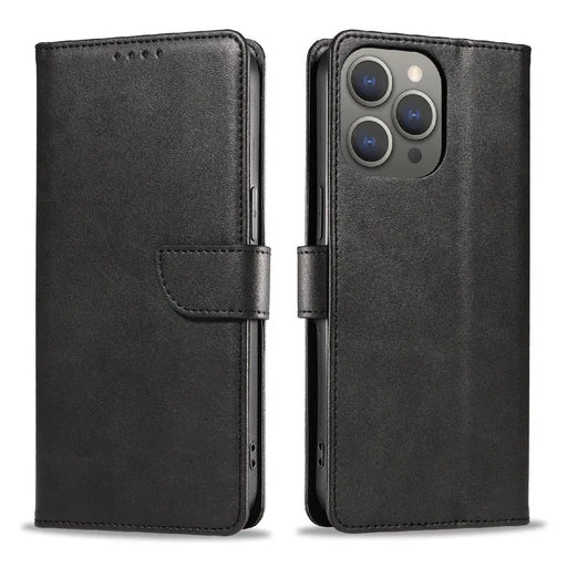 Leather Book Case for iPhone 16 Pro - black - Cell phone cases and covers<<<HurtelXML