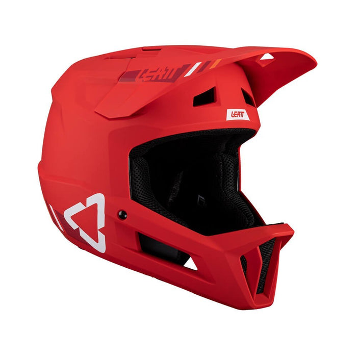 LEATT MTB Gravity 1.0 V24 Full-Face Cycling Helmet, Size M, Red