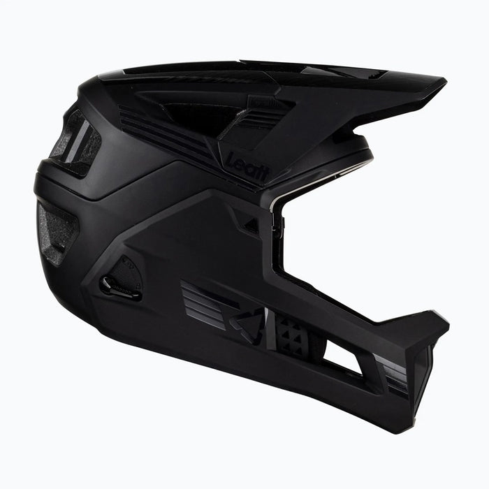 LEATT MTB Enduro 4.0 V23 bicycle helmet with removable chin bar, size L, black