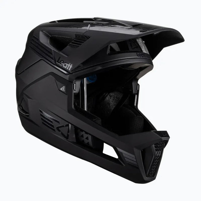 LEATT MTB Enduro 4.0 V23 bicycle helmet with removable chin bar, size L, black