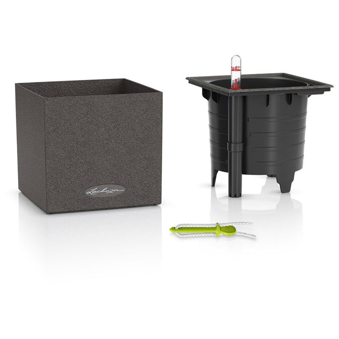 POT 14X14CM WITH IRRIGATION SYSTEM LECHUZA CANTO STONE