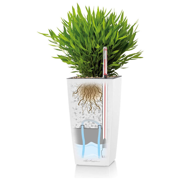 POT 14X14CM WITH IRRIGATION SYSTEM LECHUZA MAXI CUBI RED