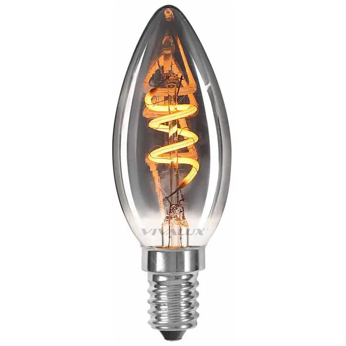 LED BULB E14 2W 1800K 50LM AFS60 FILAMENT VIVALUX FLICK SMOKE - Декоративни крушки<<<Електрически