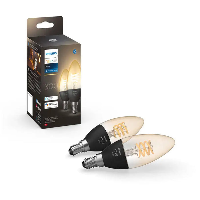 LED BULB E14 4.5W 2700K FILAMENT 2 PCS PHILIPS HUE - Осветление<<<Смарт