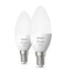 LED BULB E14 5.5W 2700K 2 PCS PHILIPS HUE - Осветление<<<Смарт хоум<<<Електроматериали<<<Praktiker&&&Осветление<<<Смарт