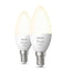 LED BULB E14 5.5W 2700K 2 PCS PHILIPS HUE - Осветление<<<Смарт хоум<<<Електроматериали<<<Praktiker&&&Осветление<<<Смарт