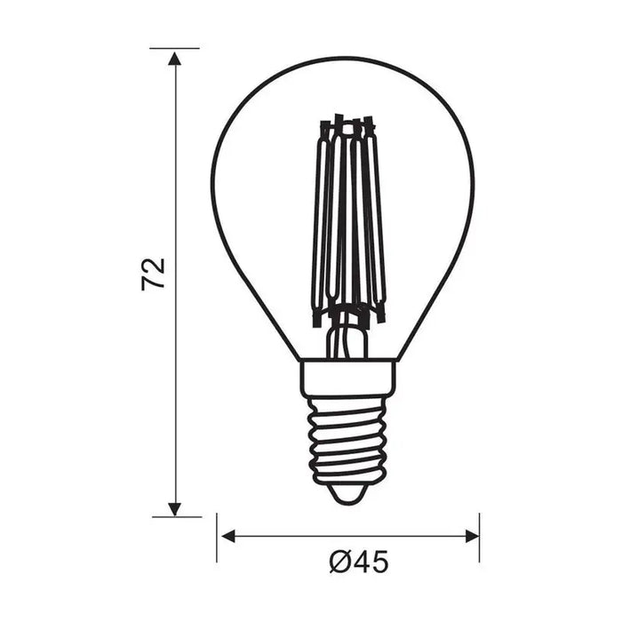 LED BULB E14 7W 230V 3000K 960LM FILAMENT VIVALUX FLICK LED PREMIUM - Декоративни крушки<<<Електрически
