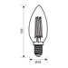 LED BULB E14 7W 230V 3000K 960LM FILAMENT VIVALUX FLICK LED PREMIUM - Декоративни крушки<<<Електрически