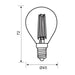 LED BULB E14 7W 230V 4000K 960LM FILAMENT VIVALUX FLICK LED PREMIUM - Декоративни крушки<<<Електрически