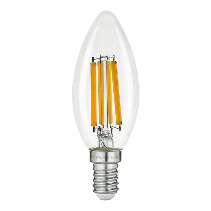 LED BULB E14 7W 230V 4000K 960LM FILAMENT VIVALUX FLICK LED PREMIUM - Декоративни крушки<<<Електрически