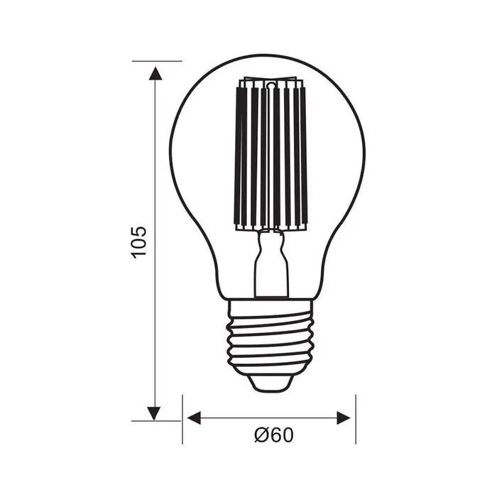 LED BULB E27 14W 230V 4000K 2000LM FILAMENT VIVALUX FLICK LED PREMIUM - Декоративни крушки<<<Електрически