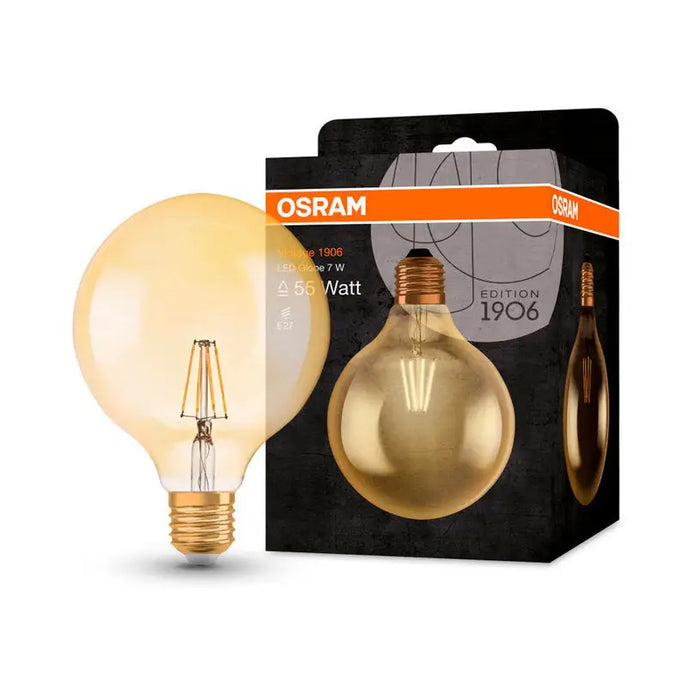 LED BULB E27 6.5W VINTAGE GLOBE125 GOLD OSRAM - Декоративни крушки<<<Електрически крушки<<<Осветление<<<Praktiker