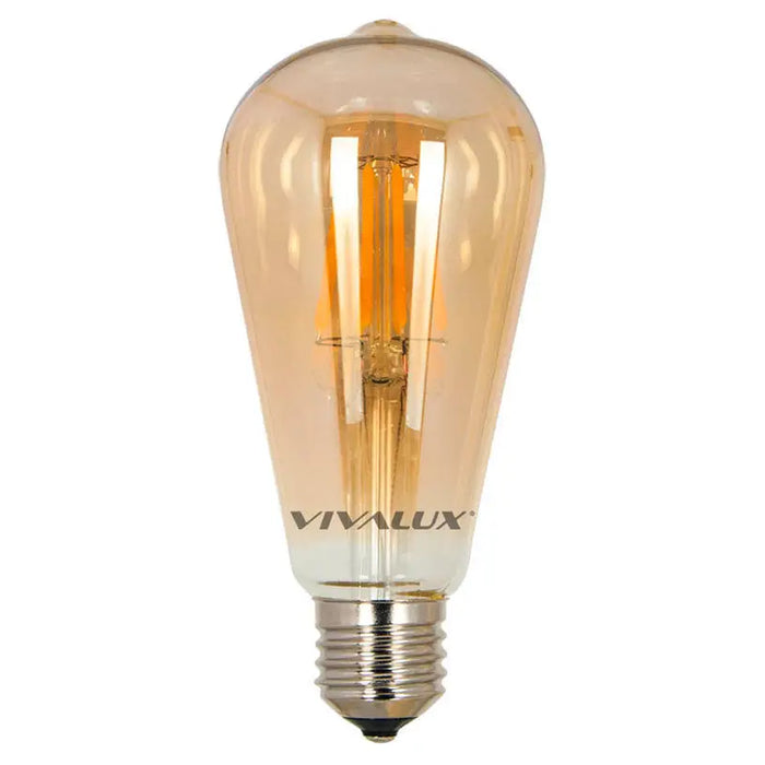LED BULB E27 6W 590LM 3000K ST64 FILAMENT RETRO VIVALUX - Декоративни крушки<<<Електрически