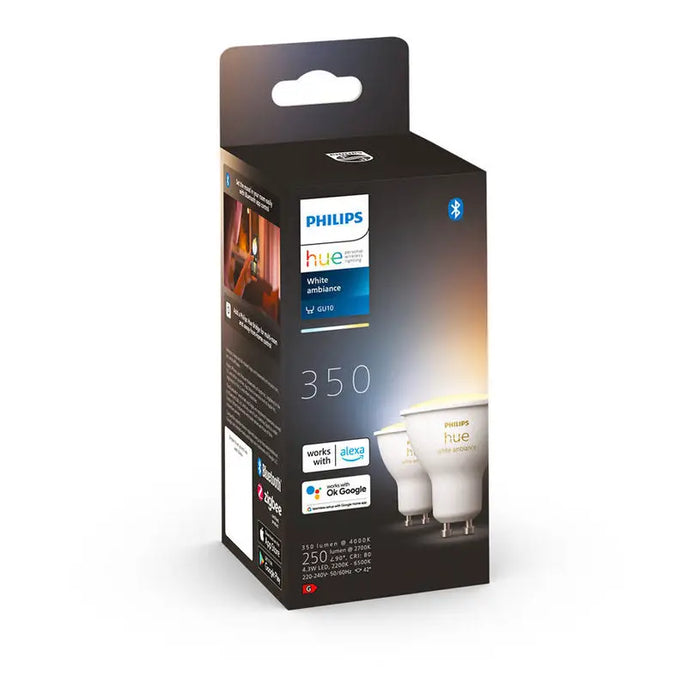 LED BULB GU10 4.3W 2 PCS PHILIPS HUE - Осветление<<<Смарт хоум<<<Електроматериали<<<Praktiker&&&Осветление<<<Смарт