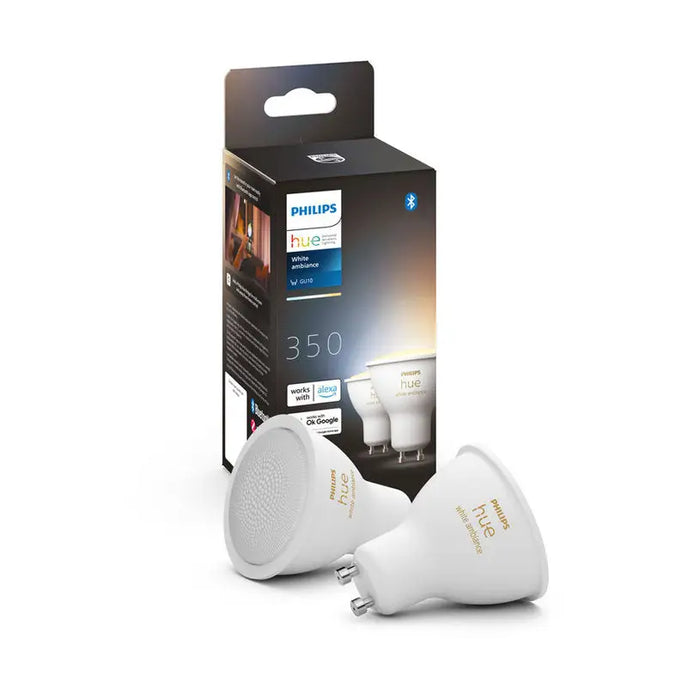 LED BULB GU10 4.3W 2 PCS PHILIPS HUE - Осветление<<<Смарт хоум<<<Електроматериали<<<Praktiker&&&Осветление<<<Смарт
