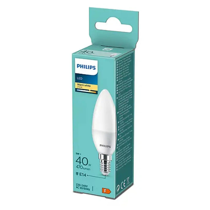 LED BULB PHILIPS E14 4.9W 2700K CANDLE - Led крушки<<<Електрически крушки<<<Осветление<<<Praktiker&&&LED