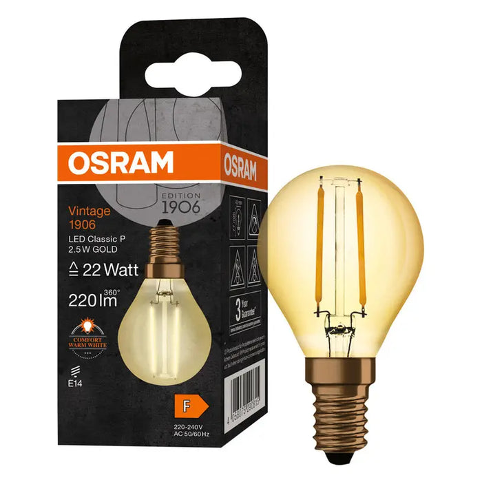 LED BULB VINTAGE E14 2.5W CLP22 OSRAM - Декоративни крушки<<<Електрически крушки<<<Осветление<<<Praktiker