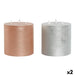 LED Candle DKD Home Decor Golden Silver 15 x 15 x 15 cm (AA) (2 Units) - Декорация и Осветление<<<Дом