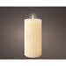 LED Candle Lumineo Cream Ø 7,5 x 17,3 cm With relief (AAA) - Декорация и Осветление<<<Дом Градина<<<BigBuy&&&LED