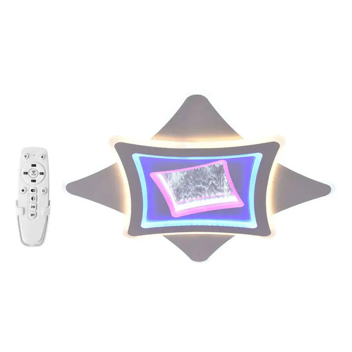 LED CEILING LAMP 100W WITH REMOTE D-IL POISON 1 - LED плафони<<<Вътрешно осветление<<<Осветление<<<Praktiker