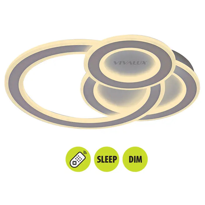 LED CEILING LAMP 105W 3000-6000K WITH REMOTE CONTROL VIVALUX CANDY - LED плафони<<<Вътрешно