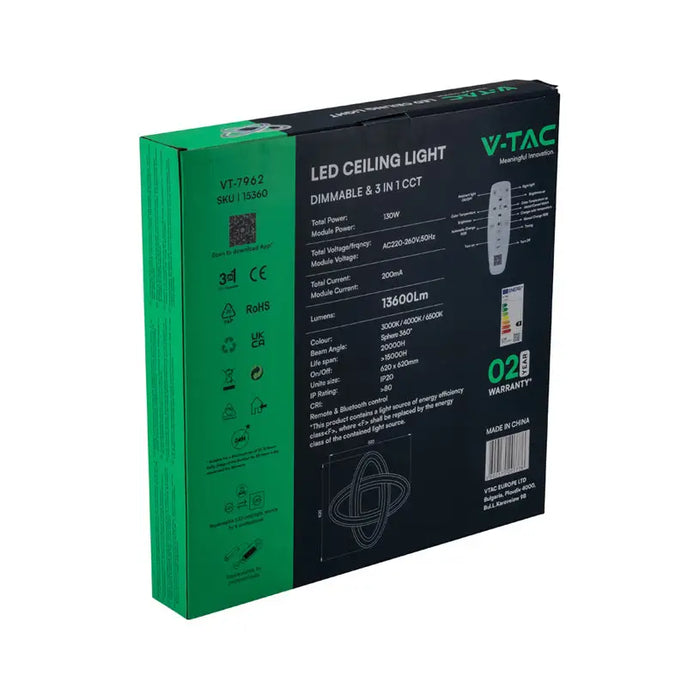 LED CEILING LAMP 130W 3000-6500K 50CM DIMMABLE V-TAC - LED плафони<<<Вътрешно осветление<<<Осветление<<<Praktiker
