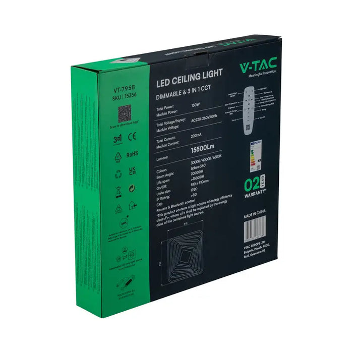 LED CEILING LAMP 150W 3000-6500K 50CM DIMMABLE V-TAC - LED плафони<<<Вътрешно осветление<<<Осветление<<<Praktiker