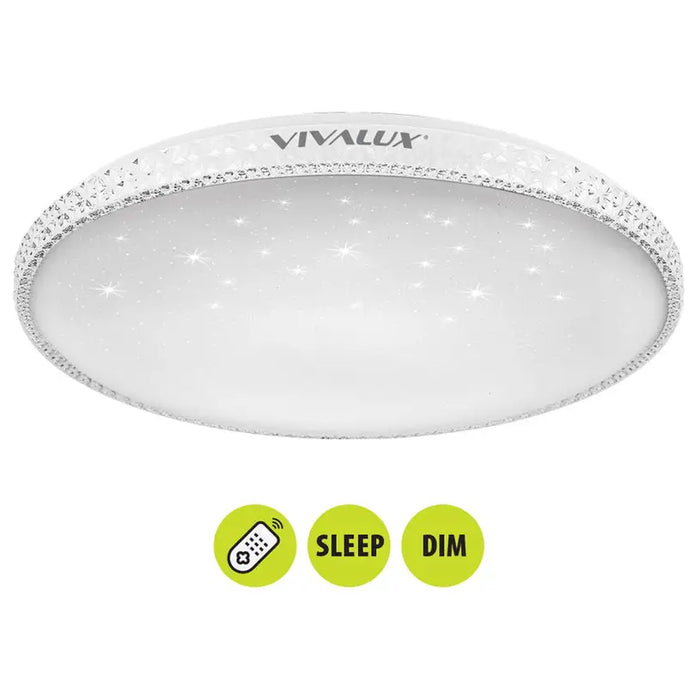 LED CEILING LAMP 3000-6500K 60W DIM STARRY SKY REMOTE VIVALUX HERA - LED плафони<<<Вътрешно