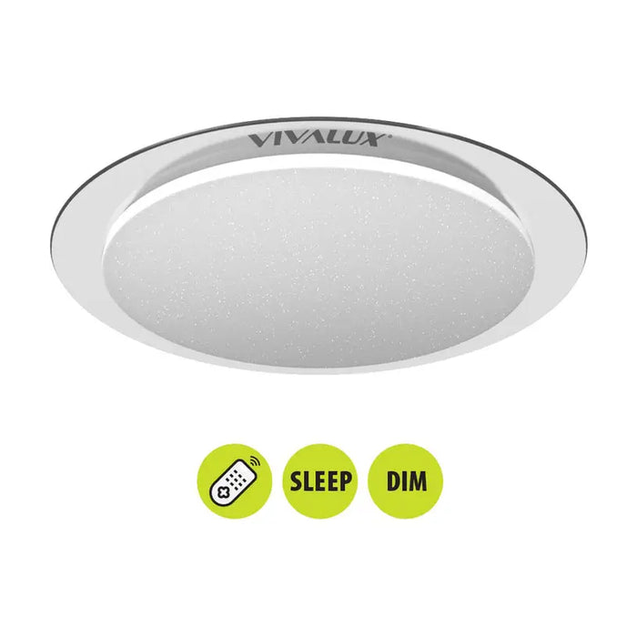 LED CEILING LAMP 36W 3000-6500K 46.3CM WITH REMOTE VIVALUX ATHENA - LED плафони<<<Вътрешно