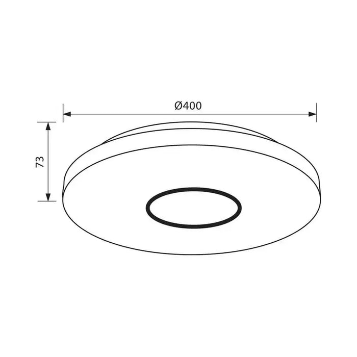 LED CEILING LAMP 60W 3000-6400K 40CM WITH REMOTE VIVALUX ZARA - LED плафони<<<Вътрешно