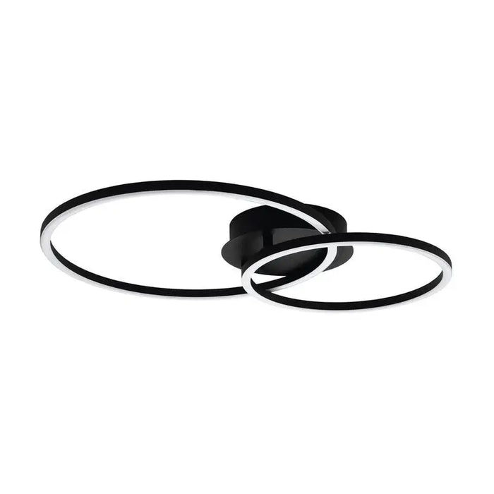 LED CEILING LAMP 6X2W 6X1.6W 2850LM 3000K BLACK/WHITE EGLO PALMAVES 2 - LED плафони<<<Вътрешно