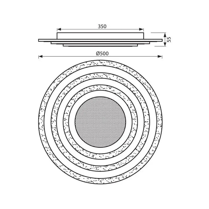 LED CEILING LAMP 75W 4000K 50CM WITH REMOTE VIVALUX SATURN - LED плафони<<<Вътрешно осветление<<<Осветление<<<Praktiker