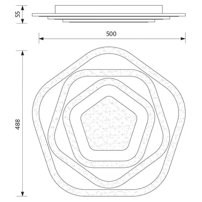 LED CEILING LAMP 77W 3000-6400K 4000LM DIMMABLE VIVALUX LIDIA - LED плафони<<<Вътрешно