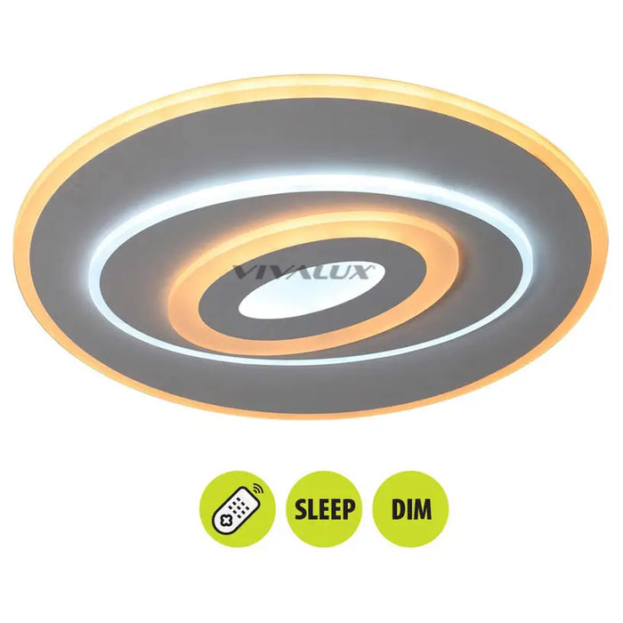 LED CEILING LAMP 80W F50 5077LM 3000-6400K + REMOTE VIVALUX ECLYPSE - LED плафони<<<Вътрешно