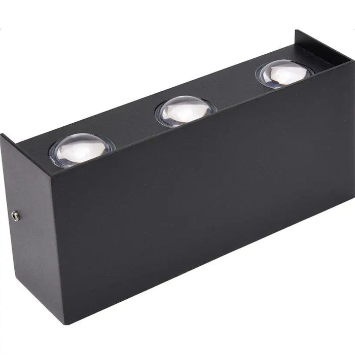 LED FACADE FIXTURE 6W 4200K BI-DIRECTIONAL BLACK HOROZ PROTON - Фасадни тела<<<Външно