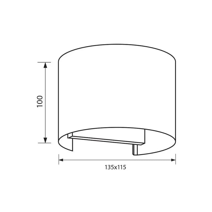 LED FACADE FIXTURE BI-DIRECTIONAL CIRCLE 2X3W 4K IP54 VIVALUX STARK - Фасадни тела<<<Външно